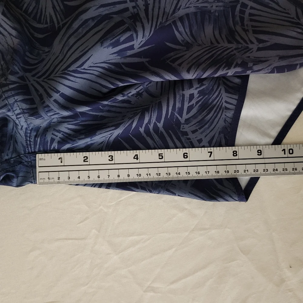 Fair Harbor Mens‎ Small Blue Tropical Swim Trunks Vacation Beach Unlined